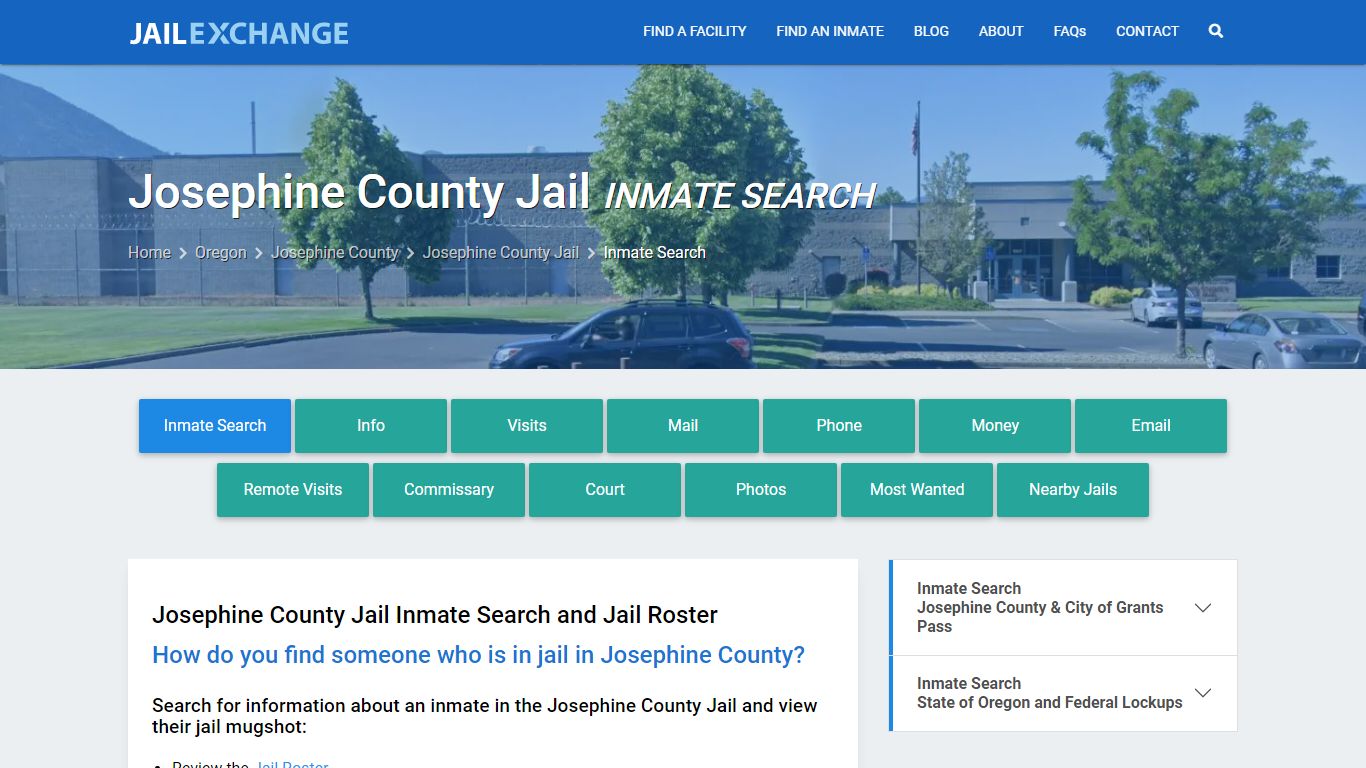 Inmate Search: Roster & Mugshots - Josephine County Jail, OR