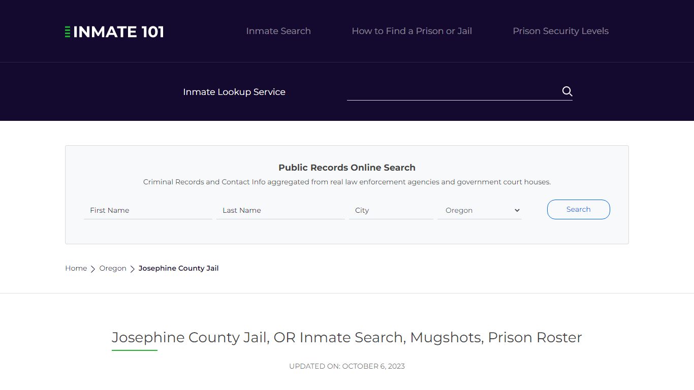 Josephine County Jail, OR Inmate Search, Mugshots, Prison Roster